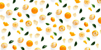 孤立的橘子柑橘类集合背景叶子橘子普<strong>通话</strong>橙色水果白色背景普<strong>通话</strong>橙色背景