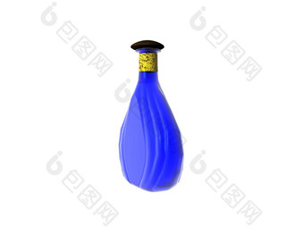 蓝色的瓶香水