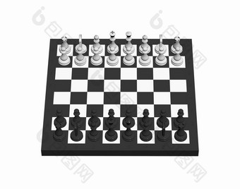 木国际象棋董事会游戏块