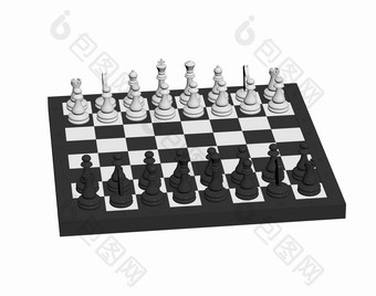 木国际象棋董事会游戏块