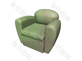 舒适的绿色软垫扶手椅