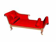 红色的古董沙发室内装潢