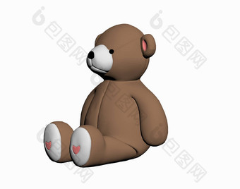 棕色（的）织物泰迪熊玩