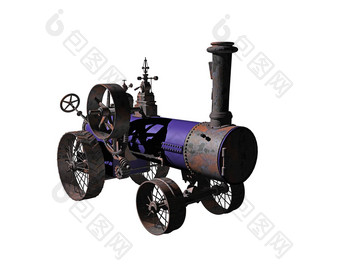 古老的钢蒸汽引擎轮子