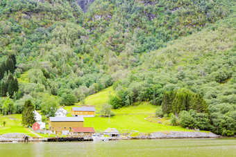 美丽的村艾于兰峡湾韦斯特兰Sognefjord<strong>挪威</strong>