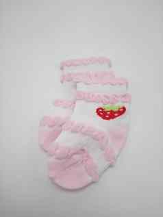 抗菌婴儿袜子草莓设计打印