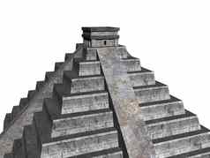 古老的玛雅金字塔石头步骤