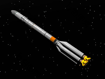 空间火箭推进器发射
