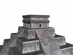 古老的玛雅金字塔石头步骤