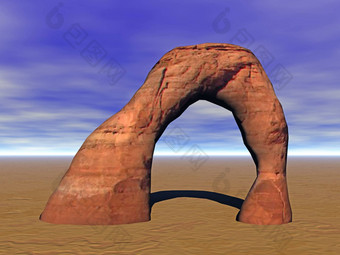 <strong>锯齿</strong>状的石头拱沙漠美国