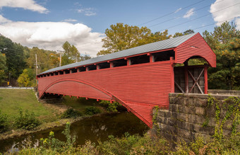 巴拉克维尔覆盖桥保存毛刺桁架建设西维吉尼亚州