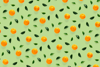 孤立的橘子柑橘类集合背景叶子橘子普通话橙色水果绿色背景普通话橙色背景