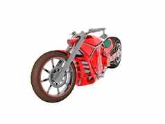 红色的摩托车赛车机