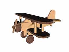 木双翼飞机飞机玩具