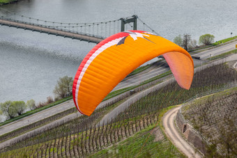 滑翔伞河摩泽尔德国