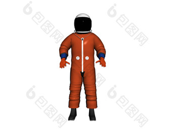 <strong>宇航员</strong>橙色彩色的宇航服