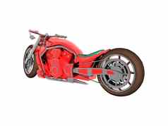 红色的摩托车赛车机