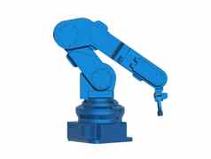 蓝色的工业机器人大旋转手臂