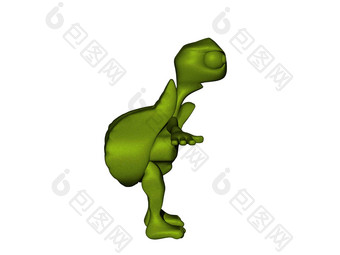 绿色卡通乌龟腿