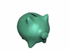 绿色陶瓷小猪银行掷界外球