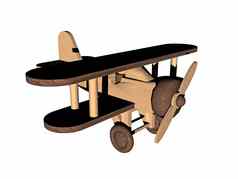木双翼飞机飞机玩具