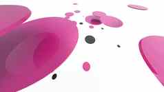 粉红色的金属不透明的圈气缸彩色的背景摘要背景图形设计透明的玻璃形状渲染插图