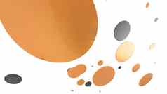 橙色金属不透明的圈气缸彩色的背景摘要背景图形设计透明的玻璃形状渲染插图