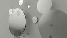 灰色的金属不透明的圈气缸彩色的背景摘要背景图形设计透明的玻璃形状渲染插图