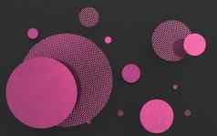 粉红色的金属不透明的圈气缸彩色的背景摘要背景图形设计透明的玻璃形状渲染插图