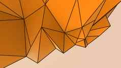 橙色摘要现代水晶背景多边形行三角形模式形状壁纸插图低聚多边形设计未来主义的网络网络概念