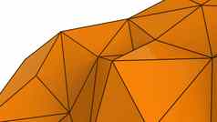 橙色摘要现代水晶背景多边形行三角形模式形状壁纸插图低聚多边形设计未来主义的网络网络概念