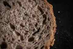 新鲜的粮食播种面包有机小麦面粉特写镜头斯利
