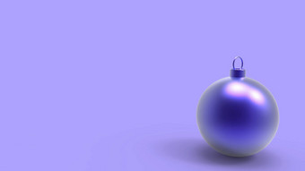 紫罗兰色的圣诞节球白色背景色彩斑斓的圣诞节球圣诞节树圣诞节玻璃金属塑料球集团装饰物挂假期装饰模板渲染插图