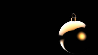 橙色圣诞节球黑色的背景色彩斑斓的圣诞节球圣诞节树圣诞节玻璃金属塑料球集团装饰物挂假期装饰模板渲染插图