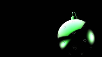 圣诞节绿色球心模式黑色的背景色彩斑斓的圣诞节球圣诞节树渲染插图圣诞节假期卡背景情人节爱卡通围巾