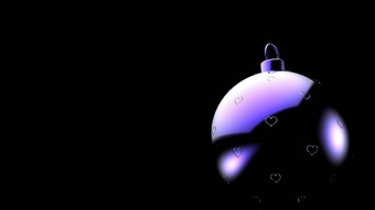 圣诞节紫罗兰色的球心模式黑色的背景色彩斑斓的圣诞节球圣诞节树渲染插图圣诞节假期卡背景情人节爱卡通围巾