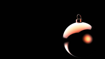 红色的圣诞节球黑色的背景色彩斑斓的圣诞节球圣诞节树圣诞节玻璃金属塑料球集团装饰物挂假期装饰模板渲染插图