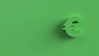欧元标志绿色孤立的粉红色的背景渲染孤立的插图业务管理风险钱现金增长<strong>银行银行金融</strong>象征