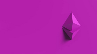 紫色的ethereum黄金标志图标彩色的背景渲染孤立的插图cryptocurrency加密业务管理<strong>风险</strong>钱现金增长<strong>银行银行</strong>金融象征