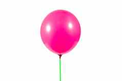粉红色的颜色气球孤立的