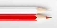 状态旗帜使色彩斑斓的木铅笔波兰