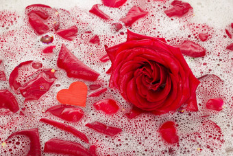 浴水玫瑰花瓣