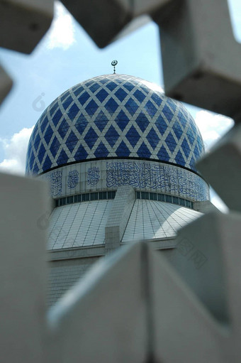 著名的清真寺视图明星世鹏科技电子框架