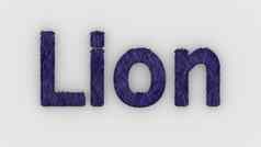狮子词紫罗兰色的白色背景渲染毛茸茸的信设计模板非洲狮子晚上非洲非洲萨凡纳景观王动物