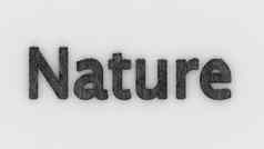 自然词灰色的白色背景新鲜的草信孤立的插图自然动物妈妈。生态系统环境森林生物渲染高质量模板横幅