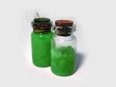 药水绿色液体炼金术集烧瓶小玻璃瓶彩色的液体游戏角色玩魔法药水软木塞塞拉普瓶药水颜色瓶