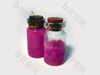 药水粉红色的液体炼金术集烧瓶小玻璃瓶彩色的液体游戏角色玩魔法药水软木塞塞拉普瓶药水颜色瓶