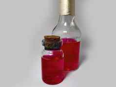 药水红色的液体炼金术集烧瓶小玻璃瓶彩色的液体游戏角色玩魔法药水软木塞塞拉普瓶药水颜色瓶