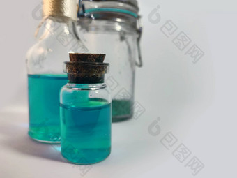 药水Azure液体炼金术集烧瓶小玻璃瓶彩色的液体游戏角色玩魔法药水软木塞塞拉普瓶药水颜色瓶