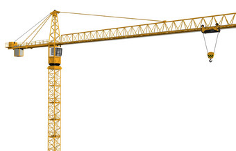 黄色的建设网站起重机钢struts